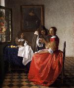 A Lady and Two Gentlemen t VERMEER VAN DELFT, Jan